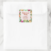 Summer Backyard Cocktail Party für Männer im Ruhes Quadratischer Aufkleber (Tasche)