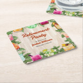 Summer Backyard Cocktail Party für Männer im Ruhes Rechteckiger Pappuntersetzer (angewinkelt)