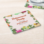 Summer Backyard Cocktail Party für Männer im Ruhes Rechteckiger Pappuntersetzer (angewinkelt)