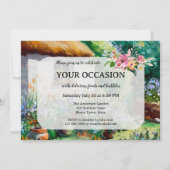 Summer Backyard Garden Hütte Einladung (Vorderseite)