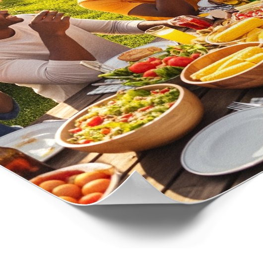 Summer Backyard GRILLEN Poster (Ecke)