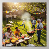Summer Backyard GRILLEN Poster (Vorne)