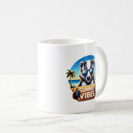 Summer Badger Kaffeetasse (VorderseiteRechts)