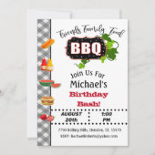 Summer Barbecue Birthday Bash Einladung (Vorderseite)