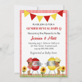 Summer Barbeque Baby Reveal Einladung (Vorderseite)