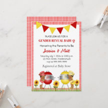 Summer Barbeque Baby Reveal Invitation