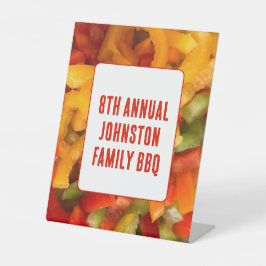 Summer Barbeque Vibrant Foto GRILLEN Wiedersehen Sockelschild