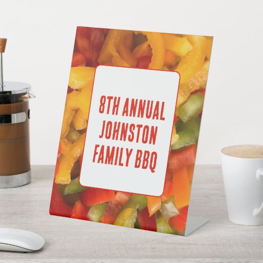 Summer Barbeque Vibrant Foto GRILLEN Wiedersehen Sockelschild (In SItu)