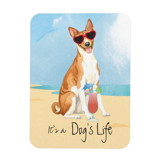 Summer Basenji Magnet (Vertikal)
