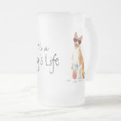 Summer Basenji Mattiert Glass Beer Tasse (VorderseiteRechts)