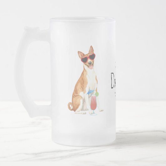 Summer Basenji Mattiert Glass Beer Tasse (Links)