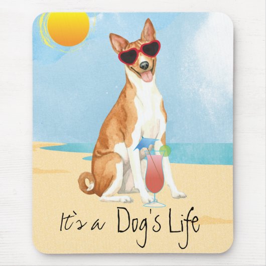 Summer Basenji Mouse Pad Mousepad (Vorne)