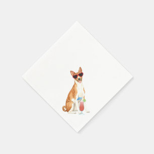 Summer Basenji Napkins Serviette
