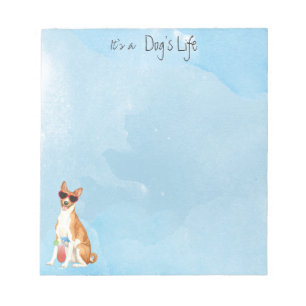Summer Basenji Notepad Notizblock
