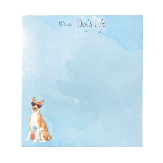 Summer Basenji Notepad Notizblock (Vorderseite)