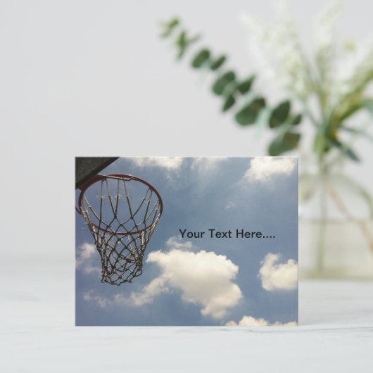 Summer Basketball Postkarte (Stehend Vorderseite)