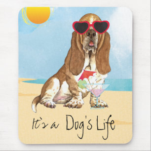 Summer Basset Hound Mousepad
