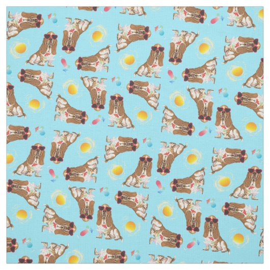 Summer Basset Hound Stoff (Muster)