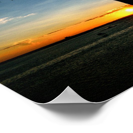 Summer Bay Sunset Poster (Ecke)