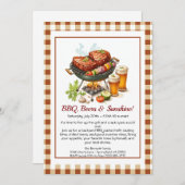 Summer BBQ & Beer Party Invitation – Backyard Cook Einladung (Vorne/Hinten)