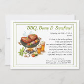 Summer BBQ & Beer Party Invitation – Backyard Cook Einladung (Vorderseite)