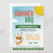 Summer BBQ Flat Holiday Card Feiertagskarte (Vorne/Hinten)