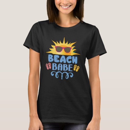 Summer Beach Babe Surfer T-Shirt (Vorderseite)