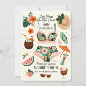 Summer Beach Bachelorette Letzten Toast Einladung (Vorderseite)