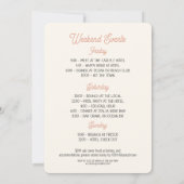 Summer Beach Bachelorette Wochenende Party Einladung (Rückseite)