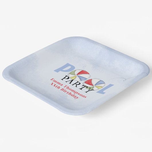 Summer Beach Balls Party Niedlich Custom Pappteller (Gewinkelt)