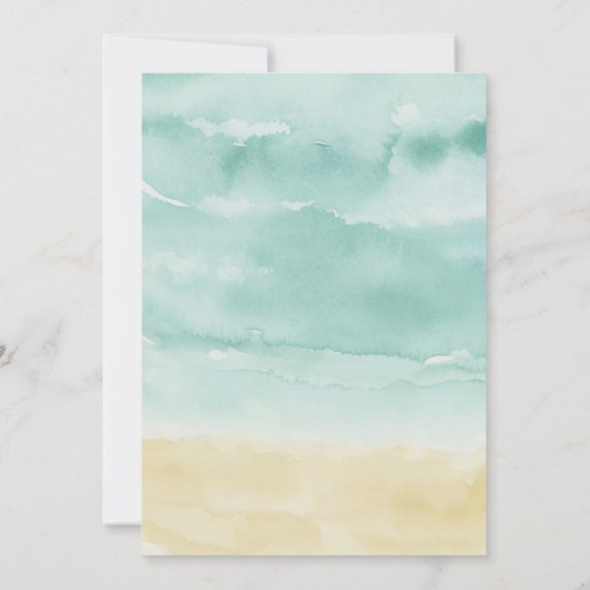 Summer Beach Birthday Party Einladung (Rückseite)