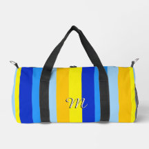 Summer Beach Blue und Yellow Strips Personalisiert