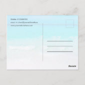 Summer Beach Blue Vielen Dank Postkarte (Rückseite)