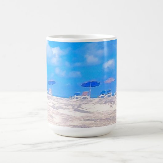 Summer Beach Blue White Kaffeetasse (Mittel)