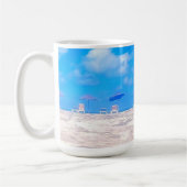 Summer Beach Blue White Kaffeetasse (Links)