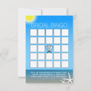Summer Beach Brautparty Bingo Cards