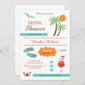 Summer Beach Bridal Dusche Einladung (Vorne/Hinten)