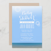 Summer Beach Bubbles Baby Dusche Einladungen (Vorne/Hinten)
