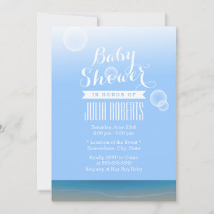 Summer Beach Bubbles Baby Dusche Einladungen