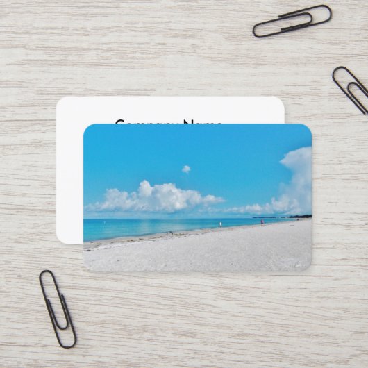 Summer Beach Business Cards Visitenkarte (Vorderseite/Rückseite Beispiel)