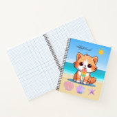 Summer Beach Cat Notizblock (Innenseite)