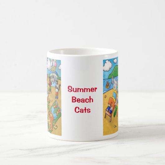 Summer Beach Cats Kaffeetasse (Mittel)