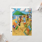 Summer Beach Cats Karte (Vorderseite/Rückseite Beispiel)