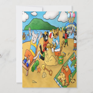 Summer Beach Cats Karte