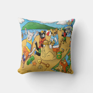 Summer Beach Cats Kissen