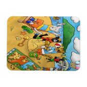 Summer Beach Cats Magnet (Horizontal)