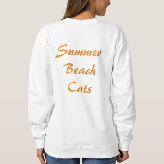 Summer Beach Cats Sweatshirt (Rückseite)