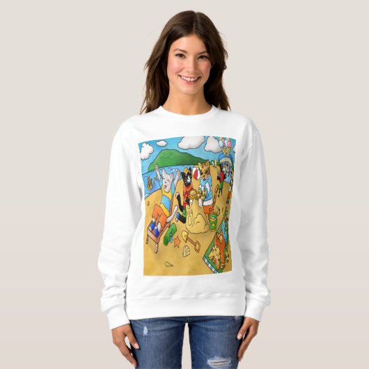 Summer Beach Cats Sweatshirt (Vorne ganz)