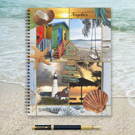 Summer Beach Custom Foto Bullet Journal Notizblock