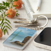 Summer Beach Custom Fotografie Akryllischer Schlüs Schlüsselanhänger (Vorderseite rechts)